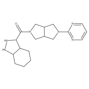 2,3,3a,4,5,6,7,7a-octahydro-1H-indazol-3-yl-(2-pyrimidin-2-yl-1,3,3a,4,6,6a-hexahydropyrrolo[3,4-c]pyrrol-5-yl)methanone结构式