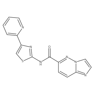 N-[4-(pyridin-2-yl)-1,3-thiazol-2-yl]imidazo[1,2-b]pyridazine-6-carboxamide Structure