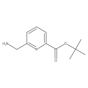 tert-Butyl 6-(aminomethyl)picolinate结构式