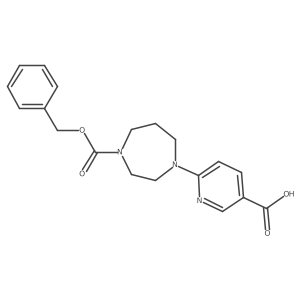 6-{4-[(Benzyloxy)carbonyl]-1,4-diazepan-1-yl}pyridine-3-carboxylic acid结构式