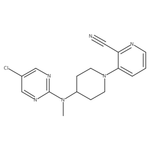 3-{4-[(5-Chloropyrimidin-2-yl)(methyl)amino]piperidin-1-yl}pyridine-2-carbonitrile结构式