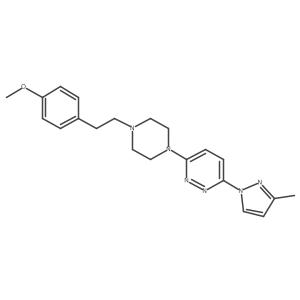 3-{4-[2-(4-methoxyphenyl)ethyl]piperazin-1-yl}-6-(3-methyl-1H-pyrazol-1-yl)pyridazine Structure