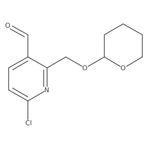 6-Chloro-2-[[(tetrahydro-2H-pyran-2-yl)oxy]methyl]-3-pyridinecarboxaldehyde结构式