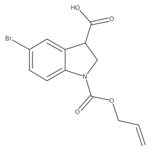 5-bromo-1-[(prop-2-en-1-yloxy)carbonyl]-2,3-dihydro-1H-indole-3-carboxylic acid Structure