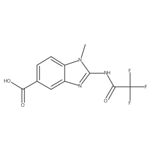 1-methyl-2-(2,2,2-trifluoroacetamido)-1H-1,3-benzodiazole-5-carboxylic acid结构式