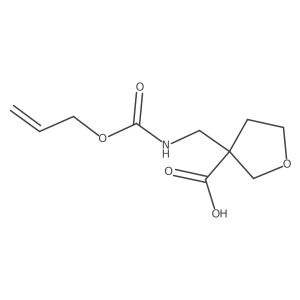 3-({[(Prop-2-en-1-yloxy)carbonyl]amino}methyl)oxolane-3-carboxylic acid结构式