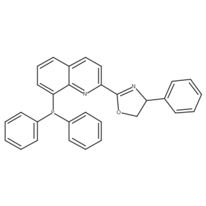 (R)-2-(8-(Diphenylphosphanyl)quinolin-2-yl)-4-phenyl-4,5-dihydrooxazole Structure