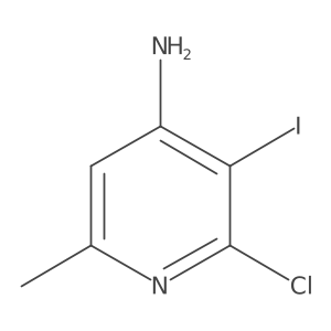 2-Chloro-3-iodo-6-methylpyridin-4-amine结构式