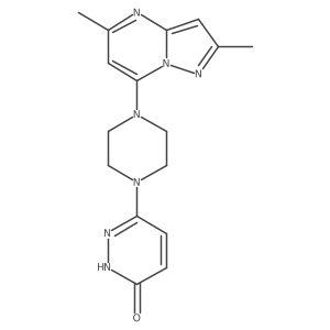 6-(4-{2,5-Dimethylpyrazolo[1,5-a]pyrimidin-7-yl}piperazin-1-yl)pyridazin-3-ol结构式