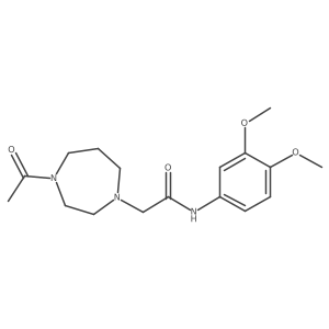 2-(4-acetyl-1,4-diazepan-1-yl)-N-(3,4-dimethoxyphenyl)acetamide Structure