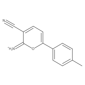 2-Amino-3-cyano-6-(4-methylphenyl)pyrylium Structure