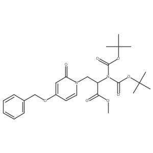 Alpha-[bis[(1,1-dimethylethoxy)carbonyl]amino]-2-oxo-4-(phenylmethoxy)1(2h)-pyridinepropanoic acid methyl ester Structure