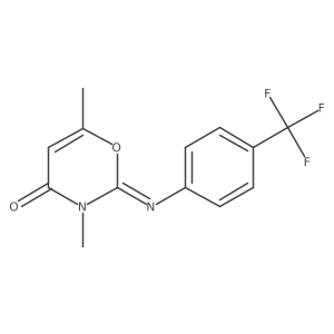 2,3-Dihydro-3,6-dimethyl-2-[[4-(trifluoromethyl)phenyl]imino]-4H-1,3-oxazin-4-one Structure