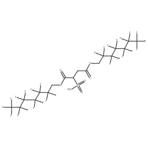 Butanedioic acid, 2-sulfo-, 1,4-bis(2,2,3,3,4,4,5,5,6,6,7,7,7-tridecafluoroheptyl) ester结构式