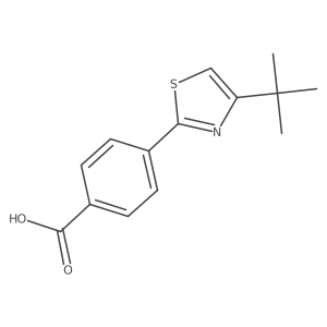 4-[4-(1,1-Dimethylethyl)-2-thiazolyl]benzoic acid结构式