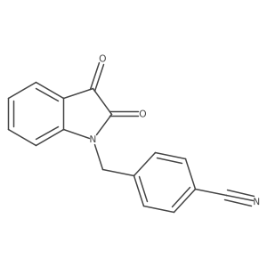 4-[(2,3-Dihydro-2,3-dioxo-1H-indol-1-yl)methyl]benzonitrile结构式