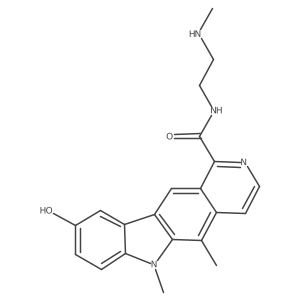 9-hydroxy-5,6-dimethyl-N-[2-(methylamino)ethyl]pyrido[4,3-b]carbazole-1-carboxamide Structure