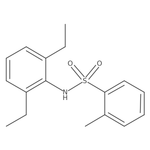 N-(2,6-diethylphenyl)-2-methylbenzenesulfonamide结构式