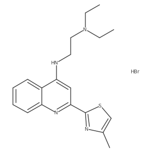 N1,N1-Diethyl-N2-(2-(4-methylthiazol-2-yl)quinolin-4-yl)ethane-1,2-diamine hydrobromide Structure