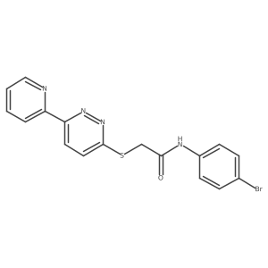 N-(4-bromophenyl)-2-((6-(pyridin-2-yl)pyridazin-3-yl)thio)acetamide Structure