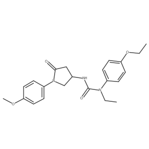 1-(4-Ethoxyphenyl)-1-ethyl-3-[1-(4-methoxyphenyl)-5-oxopyrrolidin-3-yl]urea Structure