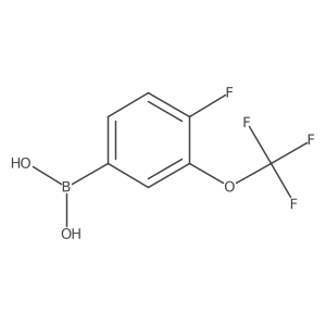 (4-Fluoro-3-(trifluoromethoxy)phenyl)boronic acid Structure