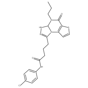 N-(4-chlorophenyl)-4-{7-oxo-8-propyl-5-thia-1,8,10,11-tetraazatricyclo[7.3.0.0^{2,6}]dodeca-2(6),3,9,11-tetraen-12-yl}butanamide Structure