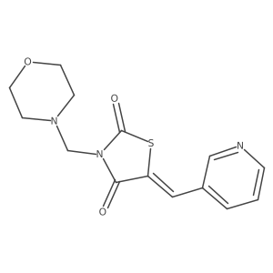 3-(Morpholin-4-ylmethyl)-5-(3-pyridylmethylene)-1,3-thiazolidine-2,4-dione Structure
