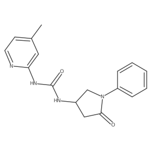 1-(4-Methylpyridin-2-yl)-3-(5-oxo-1-phenylpyrrolidin-3-yl)urea Structure