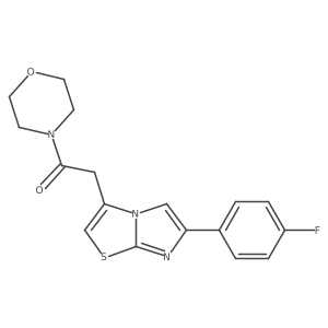 2-[6-(4-Fluorophenyl)imidazo[2,1-b][1,3]thiazol-3-yl]-1-(morpholin-4-yl)ethan-1-one Structure