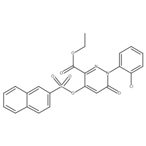 Ethyl 1-(2-chlorophenyl)-4-((naphthalen-2-ylsulfonyl)oxy)-6-oxo-1,6-dihydropyridazine-3-carboxylate结构式