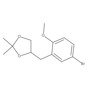 4-(3-Bromo-6-methoxybenzyl)-2,2-dimethyl-[1,3]dioxolane结构式
