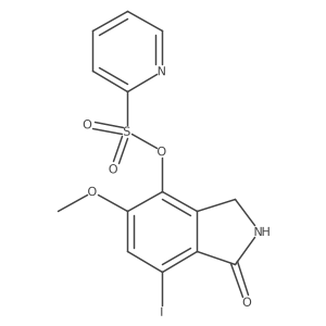 2-Pyridinesulfonic acid,2,3-dihydro-7-iodo-5-methoxy-1-oxo-1h-isoindol-4-yl ester Structure