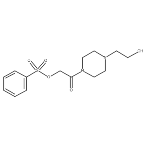 1-[4-(2-Hydroxyethyl)-1-piperazinyl]-2-[(phenylsulfonyl)oxy]ethanone Structure