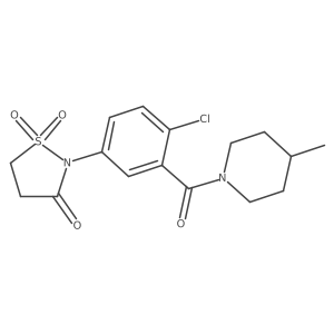 2-(4-Chloro-3-(4-methylpiperidine-1-carbonyl)phenyl)isothiazolidin-3-one 1,1-dioxide结构式