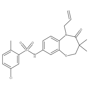 N-(5-allyl-3,3-dimethyl-4-oxo-2,3,4,5-tetrahydrobenzo[b][1,4]oxazepin-8-yl)-5-chloro-2-methylbenzenesulfonamide Structure