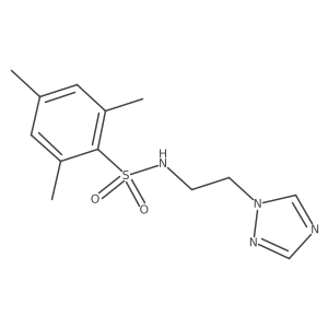 2,4,6-trimethyl-N-[2-(1H-1,2,4-triazol-1-yl)ethyl]benzenesulfonamide结构式