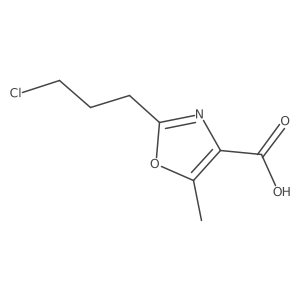 2-(3-Chloropropyl)-5-methyl-1,3-oxazole-4-carboxylic acid结构式