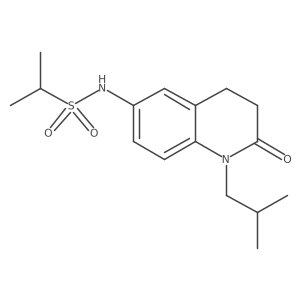 N-(1-isobutyl-2-oxo-1,2,3,4-tetrahydroquinolin-6-yl)propane-2-sulfonamide结构式