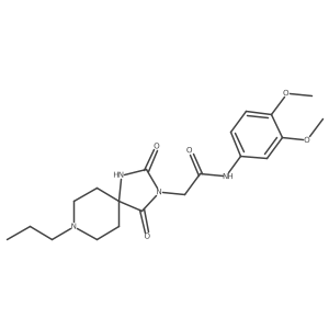 N-(3,4-dimethoxyphenyl)-2-(2,4-dioxo-8-propyl-1,3,8-triazaspiro[4.5]decan-3-yl)acetamide结构式
