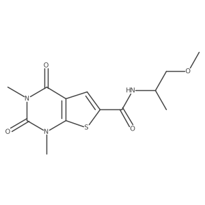N-(1-methoxypropan-2-yl)-1,3-dimethyl-2,4-dioxo-1H,2H,3H,4H-thieno[2,3-d]pyrimidine-6-carboxamide结构式