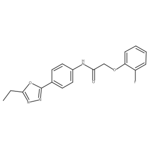 N-[4-(5-ethyl-1,3,4-oxadiazol-2-yl)phenyl]-2-(2-fluorophenoxy)acetamide Structure