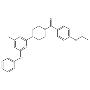 2-[4-(4-ethoxybenzoyl)piperazin-1-yl]-6-methyl-N-phenylpyrimidin-4-amine Structure