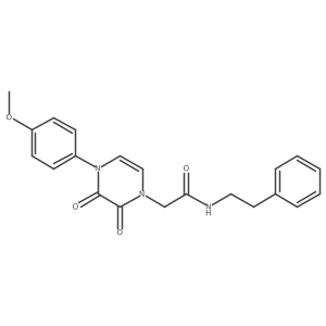 2-[4-(4-methoxyphenyl)-2,3-dioxo-1,2,3,4-tetrahydropyrazin-1-yl]-N-(2-phenylethyl)acetamide Structure
