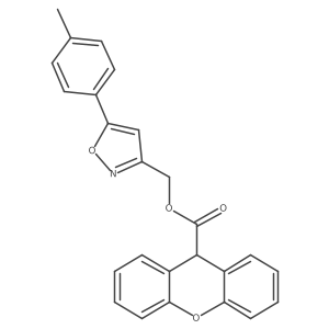 (5-(p-tolyl)isoxazol-3-yl)methyl 9H-xanthene-9-carboxylate结构式