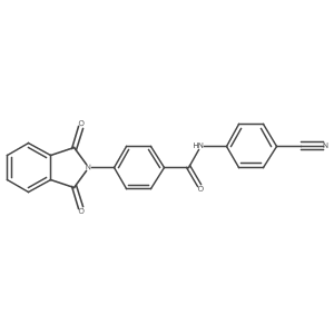 N-(4-cyanophenyl)-4-(1,3-dioxoisoindolin-2-yl)benzamide结构式