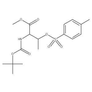 D-Threonine, N-[(1,1-dimethylethoxy)carbonyl]-, methyl ester, 4-methylbenzenesulfonate (ester)结构式