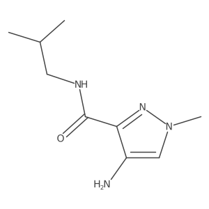 4-Amino-N-isobutyl-1-methyl-1H-pyrazole-3-carboxamide结构式