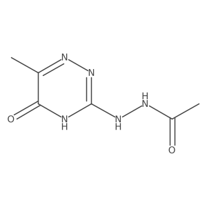 Acetic acid, 2-(2,5-dihydro-6-methyl-5-oxo-1,2,4-triazin-3-yl)hydrazide结构式