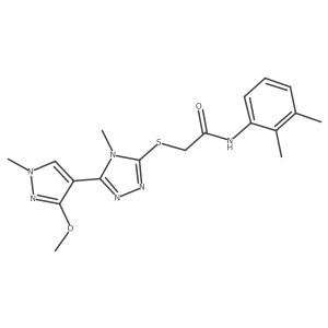N-(2,3-dimethylphenyl)-2-((5-(3-methoxy-1-methyl-1H-pyrazol-4-yl)-4-methyl-4H-1,2,4-triazol-3-yl)thio)acetamide结构式